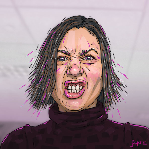 Covid Emotion #3 - Angry // 1:1 // digital painting // 2020 // 3820 views