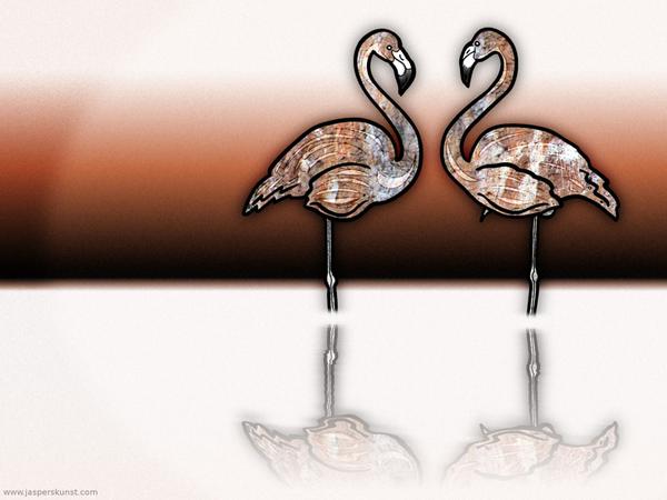 Flamingo eins zwei drei // 64 x 40 cm // digital composition // 2011 // 11382 views