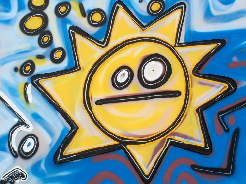 Morning sun // 80 x 60 cm // graffiti and acryllic paint on canvas // 2006 // 12042 views