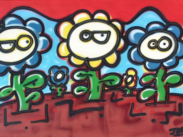 Sunflowers // 120 x 90 cm // graffiti on canvas // 2006 // 13997 views