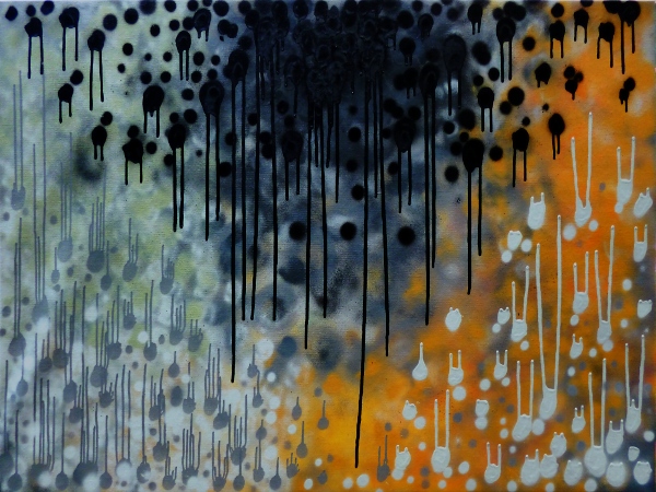Black, grey, manila, and sand // 120 x 80 cm // graffiti on canvas // 2012 // 10036 views