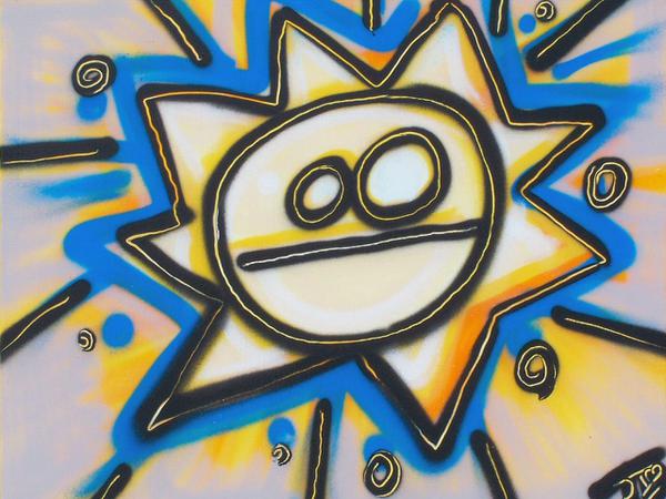 Evening sun // 60 x 50 cm // graffiti on canvas // 2006 // 13125 views