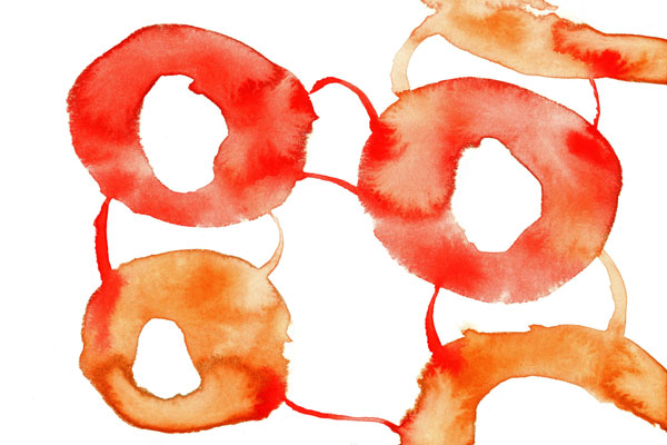 Bleeding donuts // 3:2 // watercolor // 2021 // 6086 views