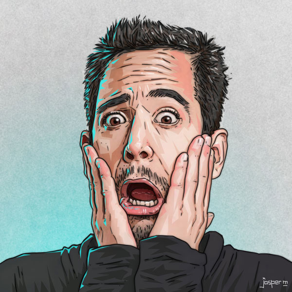 Covid Emotion #4 - Fear // 1:1 // digital painting // 2020 // 6397 views