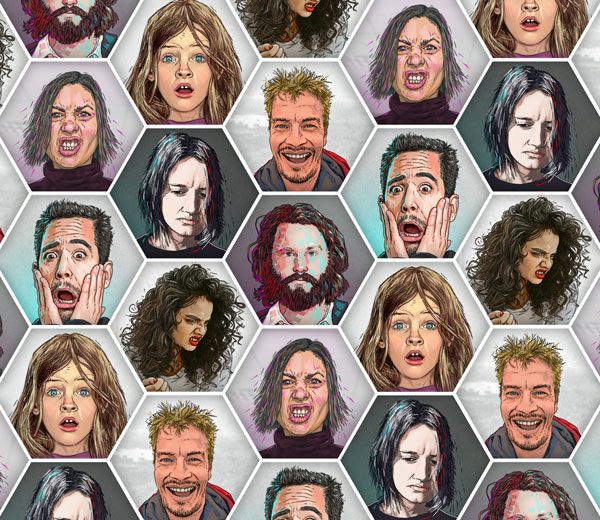 Covid Emotions (the whole hive) // 1:1 // digital painting // 2020 // 6898 views