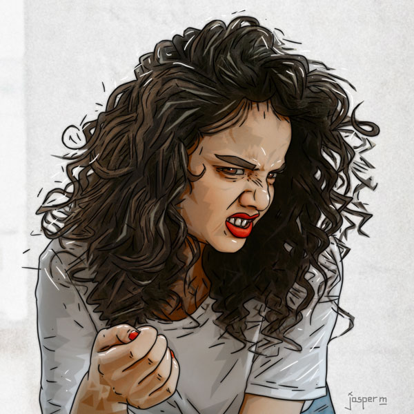 Covid Emotion #6 - Disgust // 1:1 // digital painting // 2020 // 6797 views