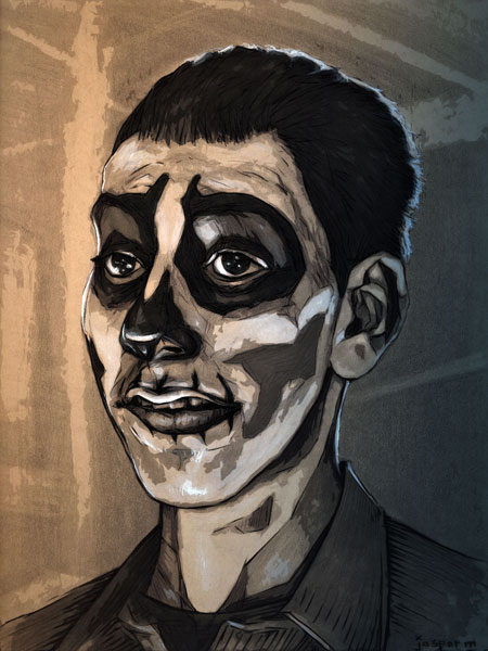 Día de los Muertos // 20 x 30 cm // graphite and ink on toned paper // 2024 // 1081 views