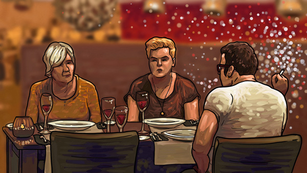 Dramatic dinner // 16:9 // digital composition // 2017 // 103465 views