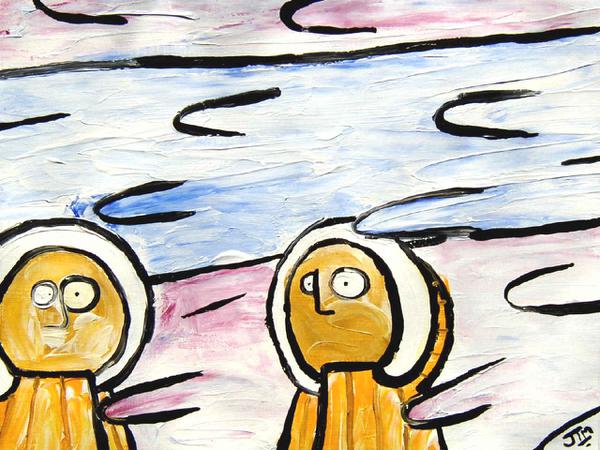 Eskimos in blizzard // 30 x 25 cm // acryllic paint on paper // 2003 // 12881 views