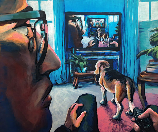 Eye of the beholder // 120 x 100 cm // acryllic paint on canvas // 2023 // 6138 views
