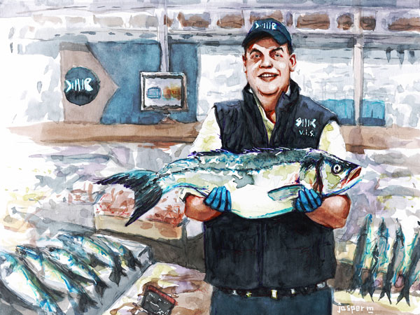 Fishy fellow // A4 // watercolor on paper // 2023 // 2406 views