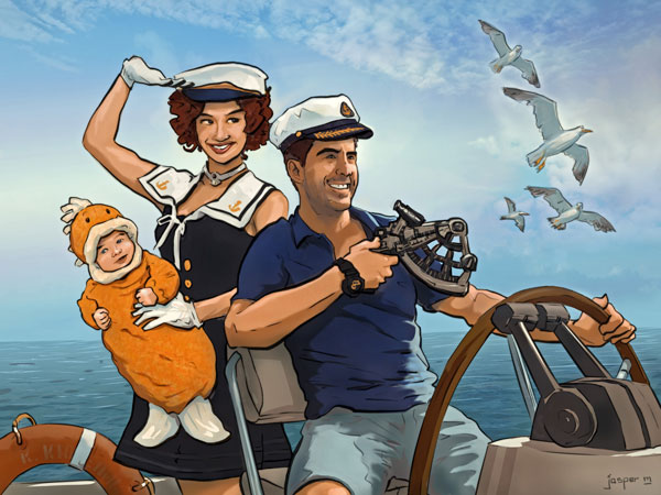 Back on course towards impeccable parenthood // 4:3 // digital painting // 2022 // 3188 views