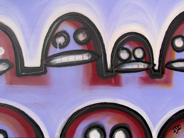 The  Discussion // 70 x 50 cm // graffiti and acryllic paint on canvas // 2009 // 12077 views