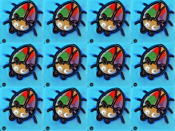 Behold that beetle // 40 x 40 cm // graffiti on canvas // 2014 // 11333 views