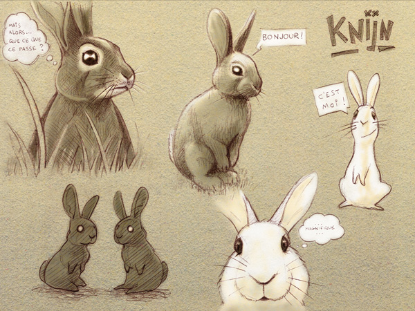 Rabbit sketch // 27 x 19 cm // pencil and digipaint // 2018 // 50226 views