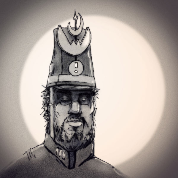 Corporal of silly hat death squad // 1:1 // sketch // 2021 // 5616 views