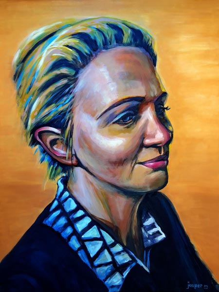 Livia on the lookout // 60 x 80 cm // acrylic paint on canvas // 2025 // 4637 views