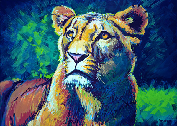 Lionness // A3 // Gouache on paper // 2023 // 6027 views