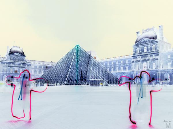 Light lads at the Louvre // 60 x 40 cm // photo // 2014 // 10778 views