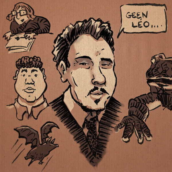 This man ain't no Leo // 20 x 20 xm // pen on toned paper // 2023 // 959 views