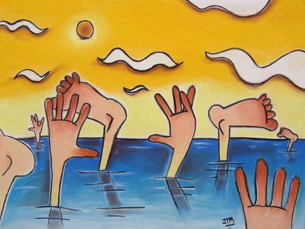 Ocean with limbs // 65 x 50 cm // pastel on ingres paper // 2003 // 12503 views