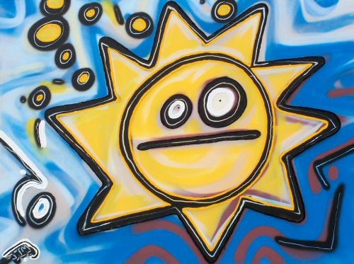 Morning sun // 80 x 60 cm // graffiti and acryllic paint on canvas // 2006 // 13355 views