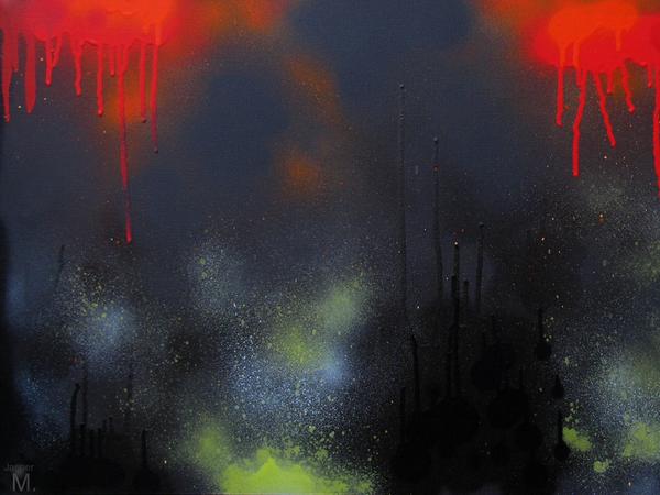 More or less like that // 100 x 50 cm // graffiti on canvas // 2012 // 11717 views