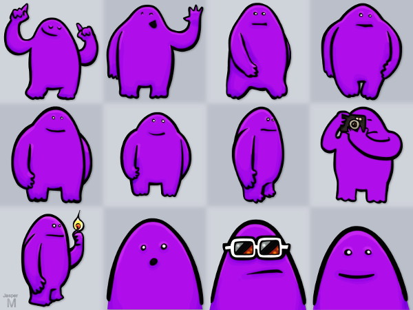 Purple yeti // 12x // animation cells // 2014 // 11234 views