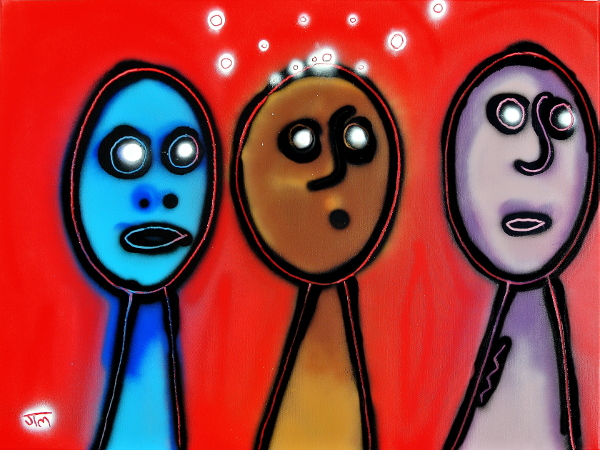 Talking heads // 80 x 60 cm // graffiti on canvas // 2014 // 11328 views