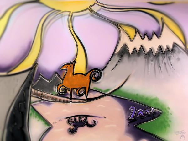 Preikestolen-Paard-Watzmann // ca. 3 x 2 m // graffiti on wall photo collage // 2009 // 12319 views