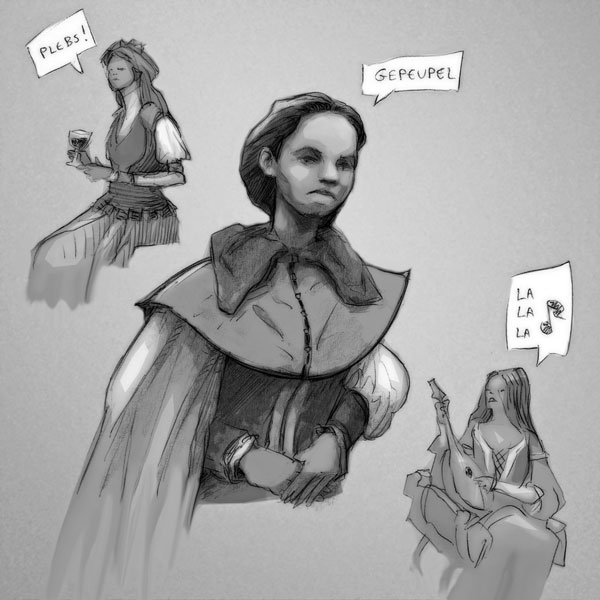 These princesses rule // 20 x 15 cm // pencil and pen on paper, plus digital shade. // 2024 // 987 views