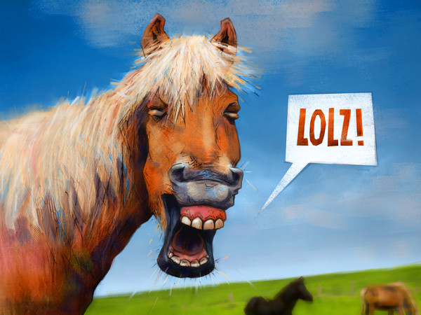 Happy horse (laughs out loud) // 4:3 // digital painting // 2020 // 6137 views