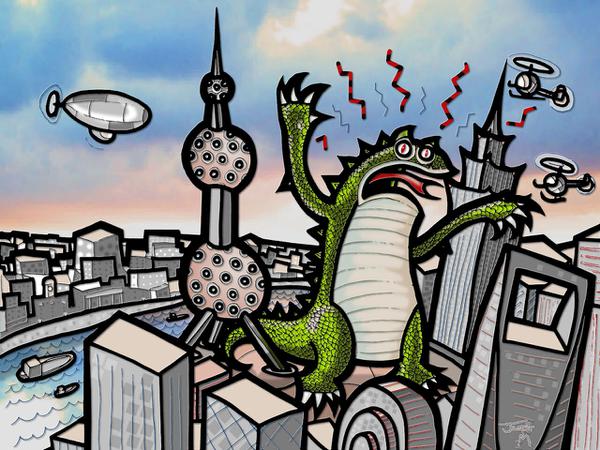 Pudong panic // 140 x 100 cm // poster // 2009 // 12328 views
