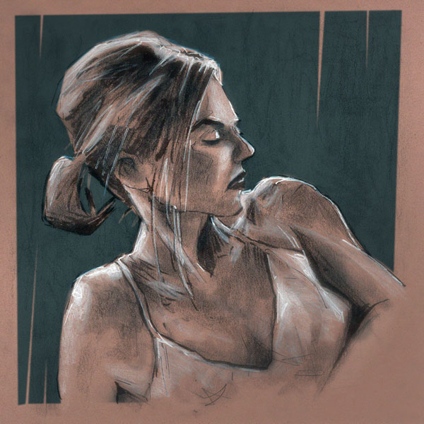 Reclining snobby lady // 16 x 16 cm // pen and pencil on paper // 2024 // 4703 views