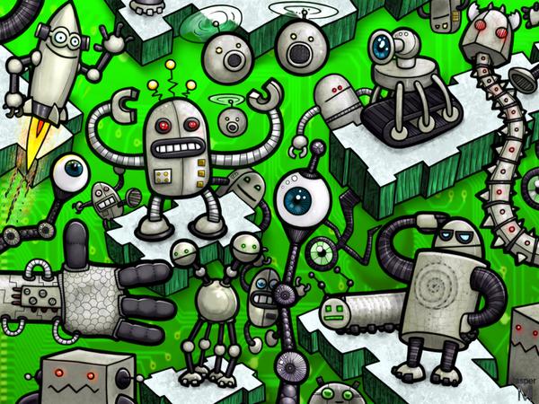 Robot invasion // 90 x 60 cm // digital composition // 2015 // 11403 views