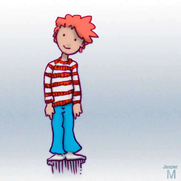 Sketchy kid lost his mind // 10 x 10 cm // pen and markers plus digital color // 2022 // 3055 views