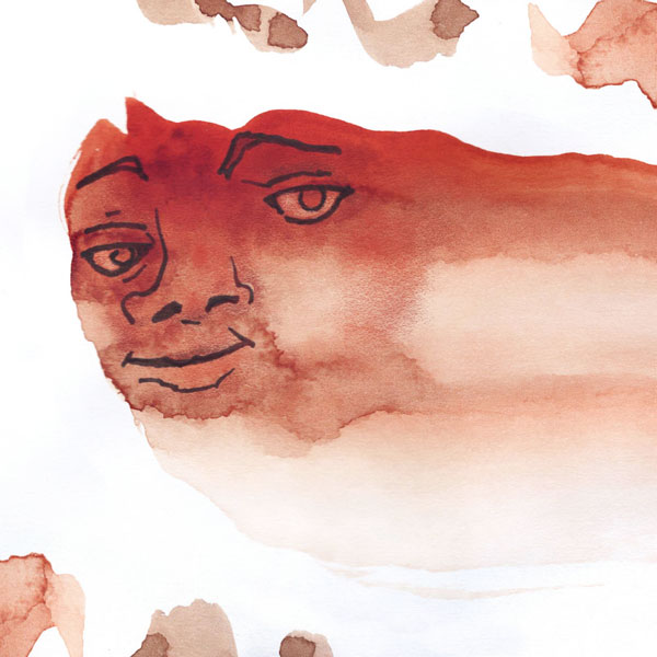 Smearface // 5 x 4 cm // pen and water color on paper // 2021 // 4363 views