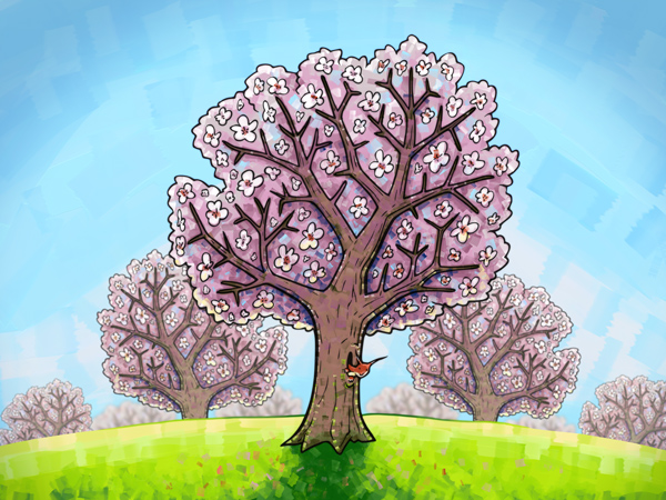 Spring // 4:3 // digital paint // 2018 // 10934 views