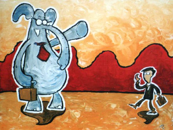 Meeting by chance // 70 x 50 cm // acryllic paint on canvas // 2003 // 12344 views