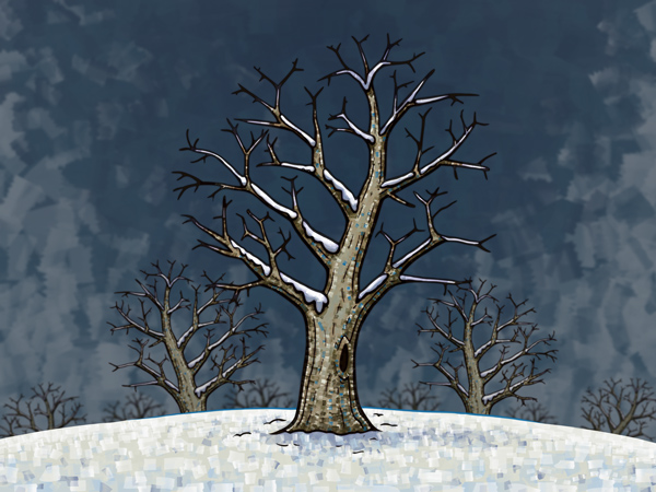 Winter // 4:3 // digital paint // 2018 // 11822 views
