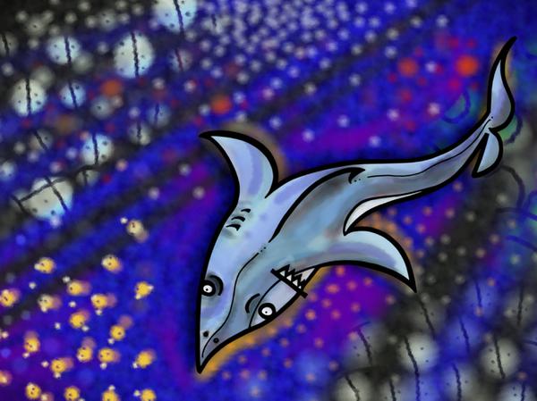 Swimming shark // 90 x 50 cm // digital composition // 2012 // 11708 views