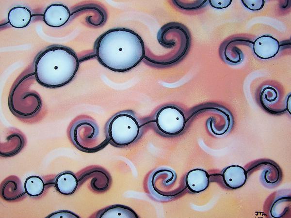 Hoovering goggles #2 // 90 x 70 cm // graffiti and acryllic paint on canvas // 2007 // 13073 views